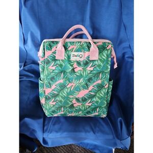 Swig Packi Backpack Cooler Bag Insulated Tropical Beach Palms Coastal 16"